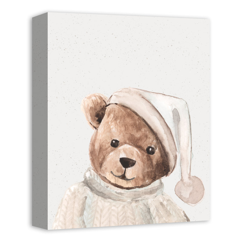 Bedtime Teddy, reproduction sur toile, H 14 po x l 11 po