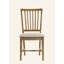 Ensemble de 2 chaises d'appoint en lin brun clair et chêne vieilli Wallace II