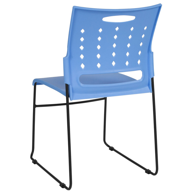 Blue Sled Base Ergonomic Stack Chair with Air-Vent Back, 5-Pack