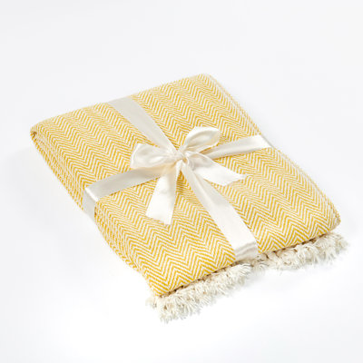 Chevron Knitted Throw Blanket