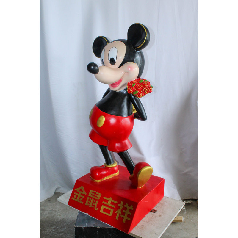 Grande statue de personnage tenant un bol en or 21 po x 21 po x H 47 po