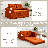 Double Fold-Out Sofa Bed – Compression-Molded Foam, Includes Pillows-126552650