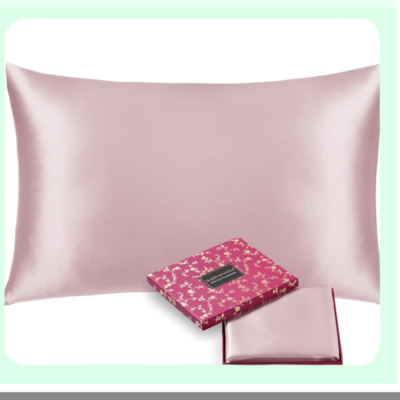 SilkSmooth Hair & Health Pillowcase - 100% Mulberry Silk, Hidden Zipper, 22 Momme, Breathable & Natural, Machine Washable - Blush Color