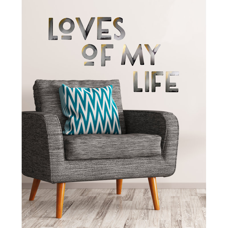 Décoration murale "adore of my life", H 42 po x l 32 po