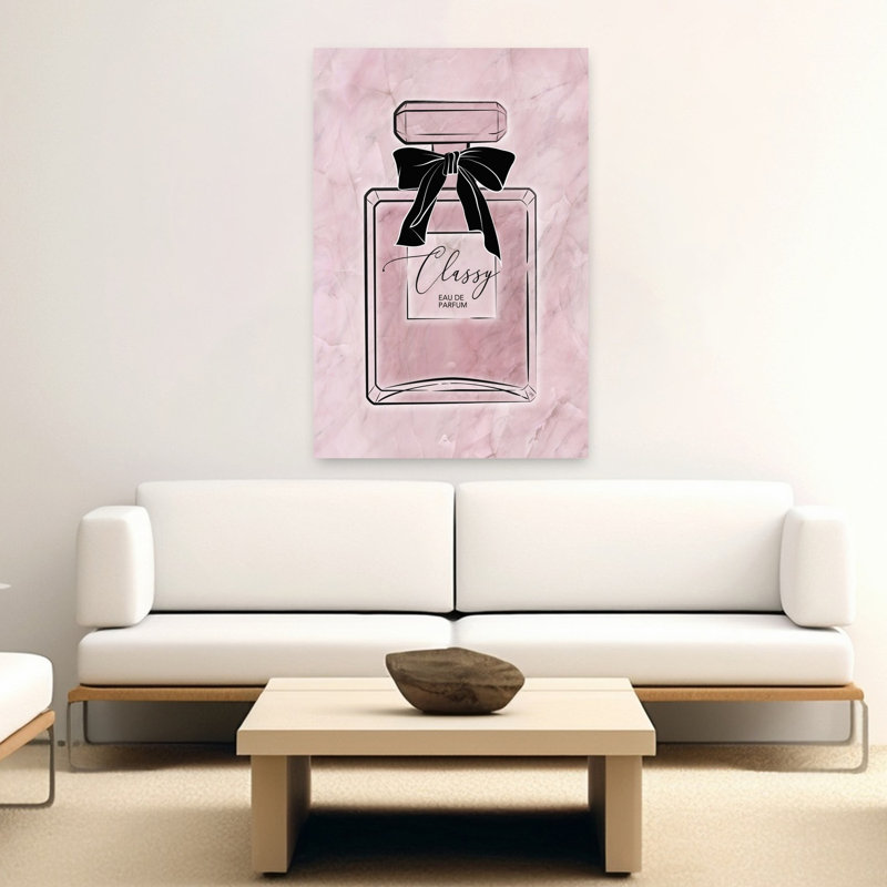 Classy Perfume Bottle Contemporary Elegant Modern Wall Art Print by Martina - Wrapped Canvas Print, 152.4cm H x 101.6cm W