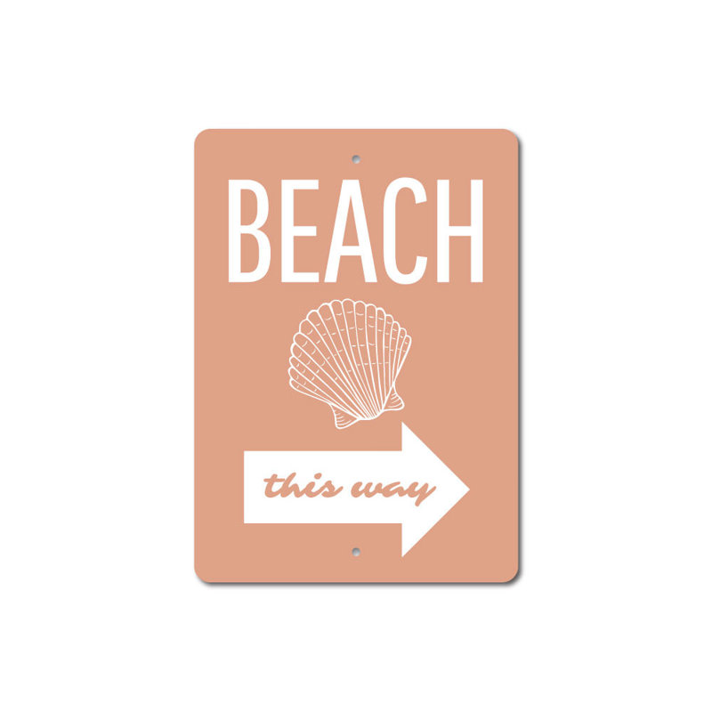 Plaque de plage, H 14 po x l 10 po x P 0,04 po