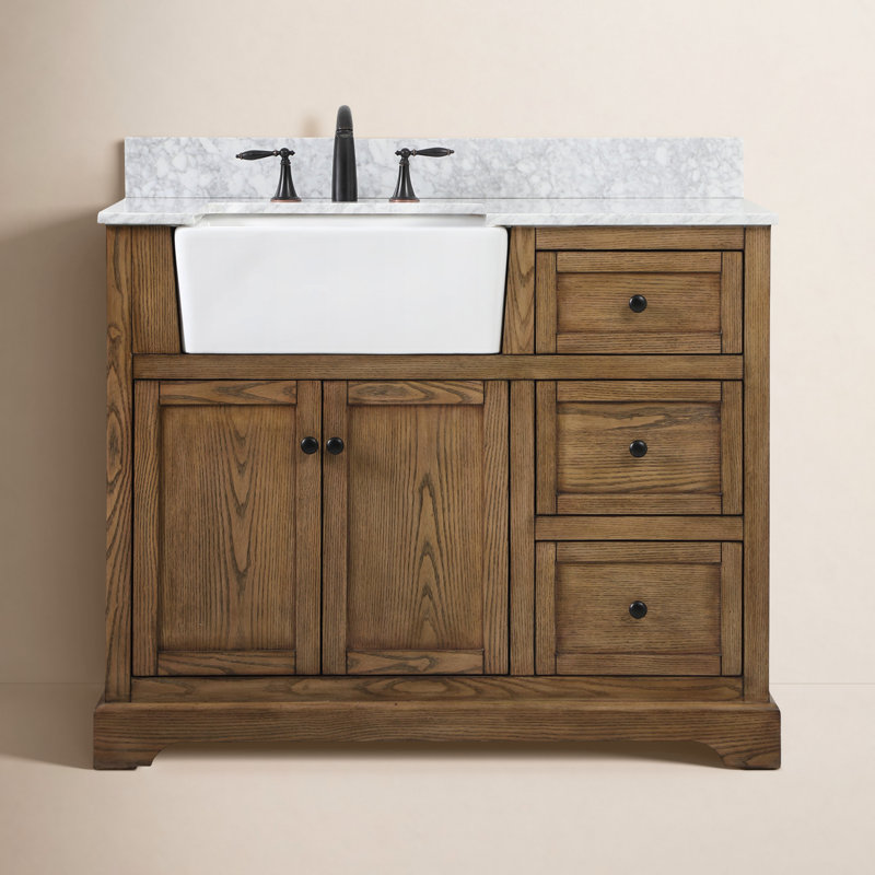 Ensemble de meuble-lavabo simple 42 po Pardue, Bois flottant