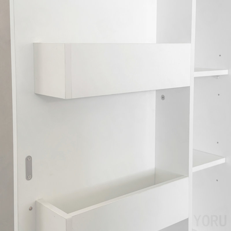 Armoire de rangement de cuisine, autoportante avec portes / tablettes - blanc