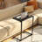 22.8" W C-Shaped Side Table, Small End Table For Couch, Sofa-153458289