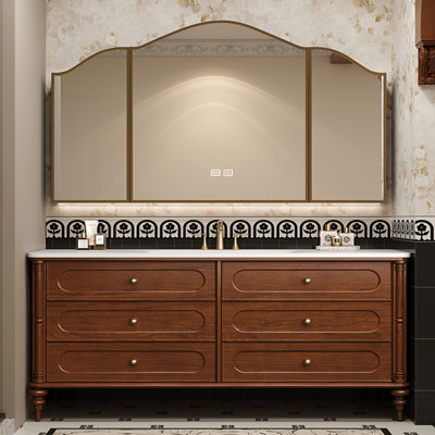 American retro medieval style bathroom cabinet