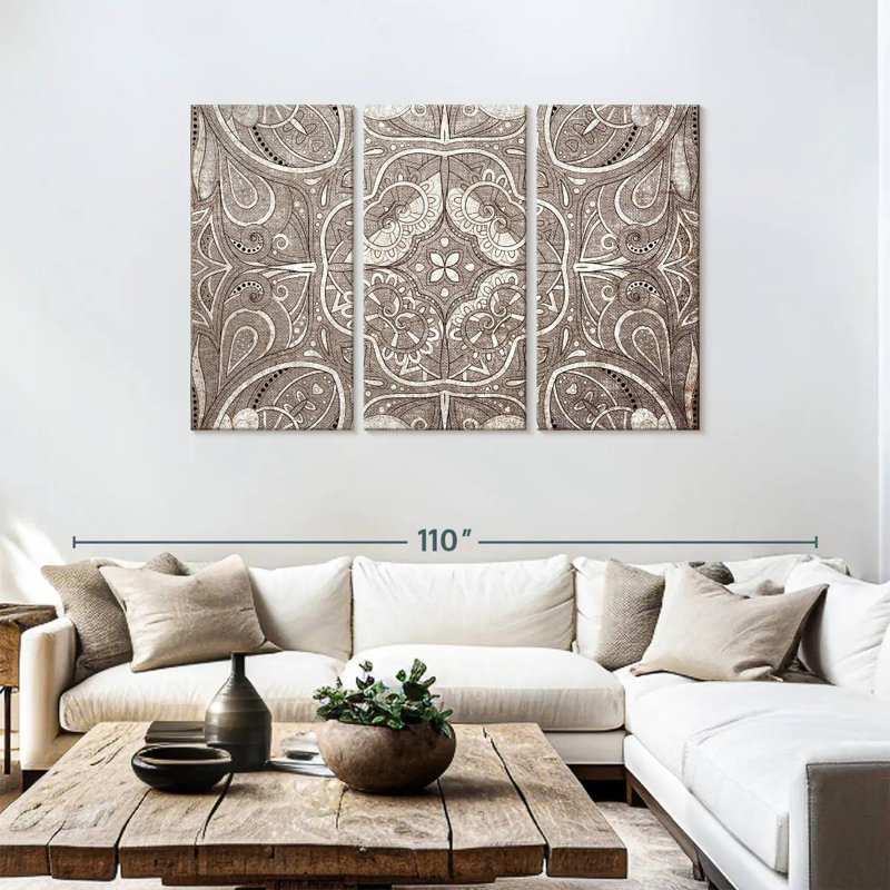 Mandala floral Kerner, H 48 po x l 74 po