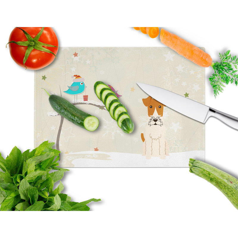 Planche à découper en forme de verre trésors terrier de caroline fox Christmas Presents
