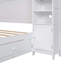 Lit double en bois avec armoire et tablette tout-en-un