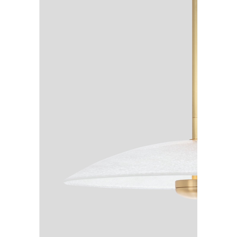 Cielo 1 - Light LED Pendant, Satin Brass, 3.30" H x 15.20" W