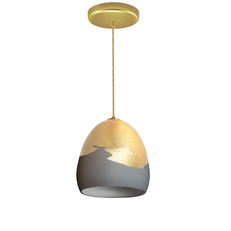 Architect 1 - Light Pendant, Gray & Brass Ombre, LED Bulb Included, UL Listed for Dry Locations