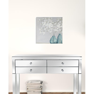 «White Spring Flowers», art mural sans cadre