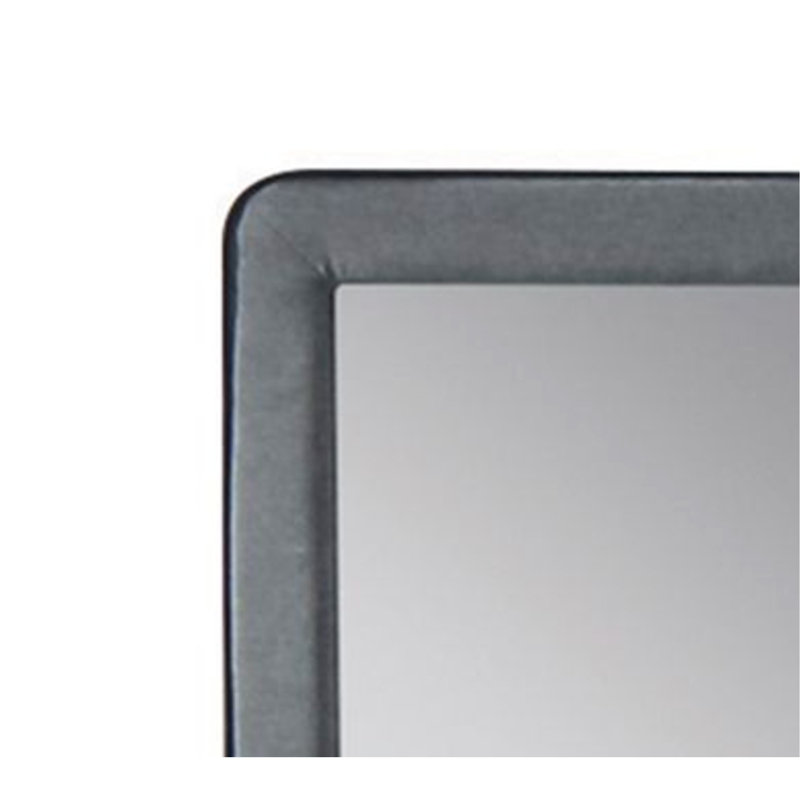 Valda Light Gray Fabric Mirror (INCLUDES MIRROR ONLY)
