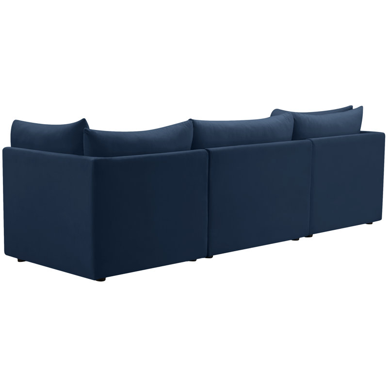 Ensoll 103'' Velvet Sofa, Navy Velvet