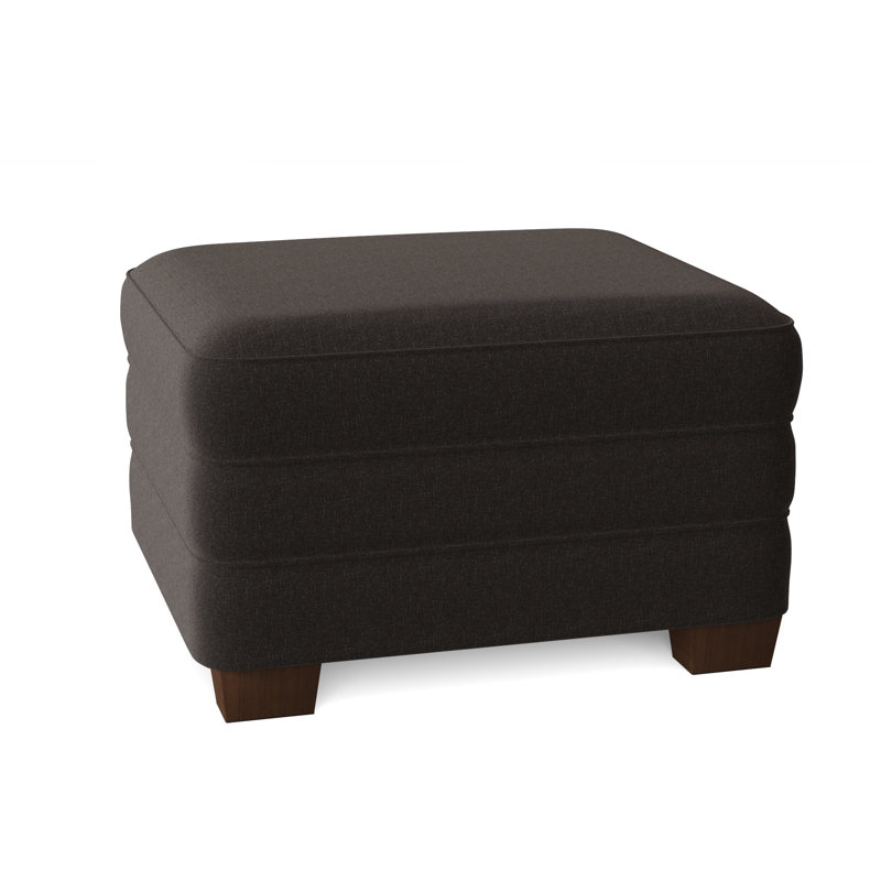 Repose-pieds rectangulaire de 28 po de largeur, Espresso, Étain Giovanna