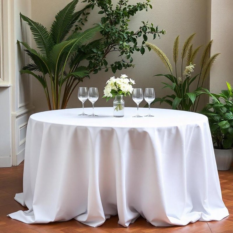 100% Egyptian Cotton Hotel Quality Table Cloth round, 120cm Round