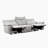 Achernar 110" Modern Power Reclining Sofa with Power Headrests, USB Ports, Textured Fabric-1235736800