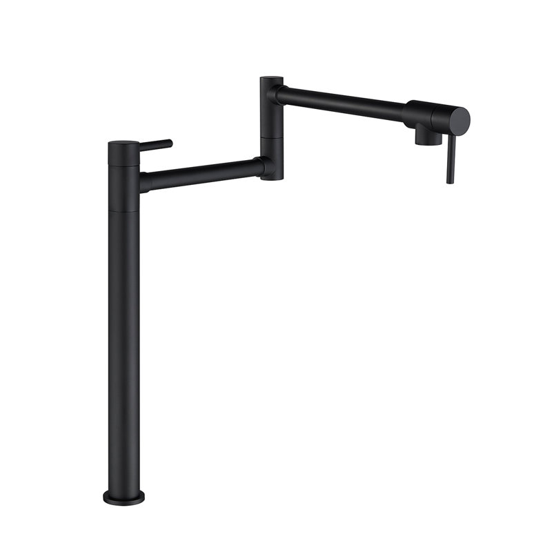 Robinet remplisseur de pot avec tige d'extension, Noir mat