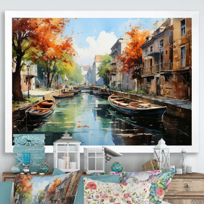 «Green Canal Dramatic Canals High», reproduction sur toile