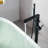 Allario Double Lever Handles Freestanding Floor Mounted Tub Filler with Handshower-106451114