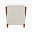 Chaise d'appoint de style Mid-Century 28,5 po avec revêtement en chenille de Jules, accoudoirs en bois massif châtaignier, assise en mousse enveloppée de Dacron-1063743190