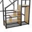 Lit mezzanine double avec escalier et rangement pour enfants et adolescents
