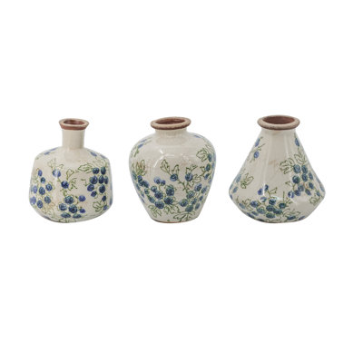 Multicolor Ceramic Decorative Vase, 4.9x4.9x4.9 Inch, for Living Room, Bedroom, Office, Home Decor