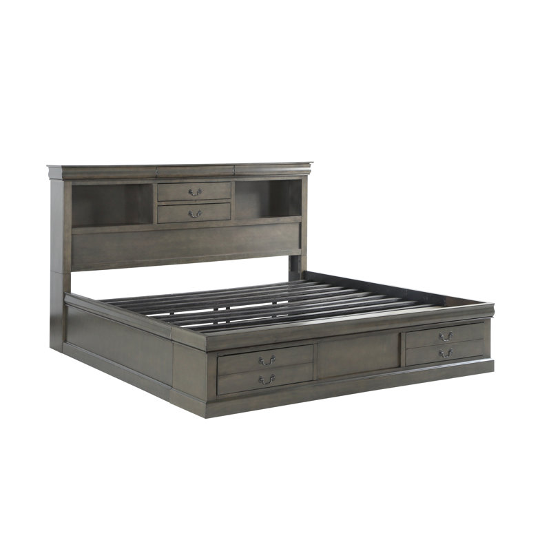 Clary Dark Grey Platform Bed