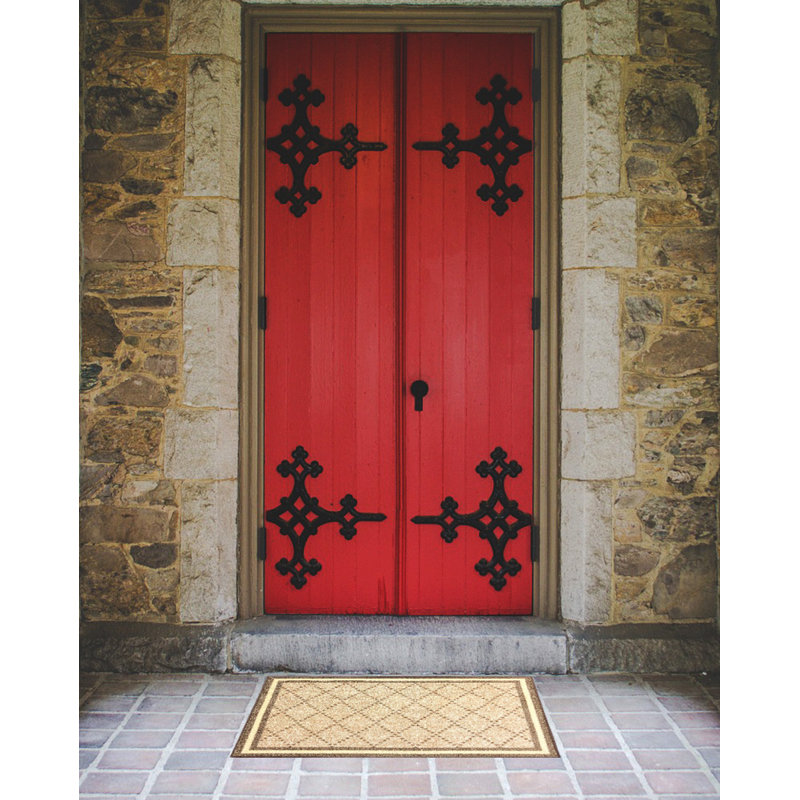 Midpines Non-Slip Geometric Indoor Doormat