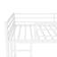 Lit simple en métal sur lit superposé - et caractéristique de qualité de fabrication fiable, réduction du bruit substantielle, garde-corps ajusté, conception robuste blanche, structure stable, installation réduite,