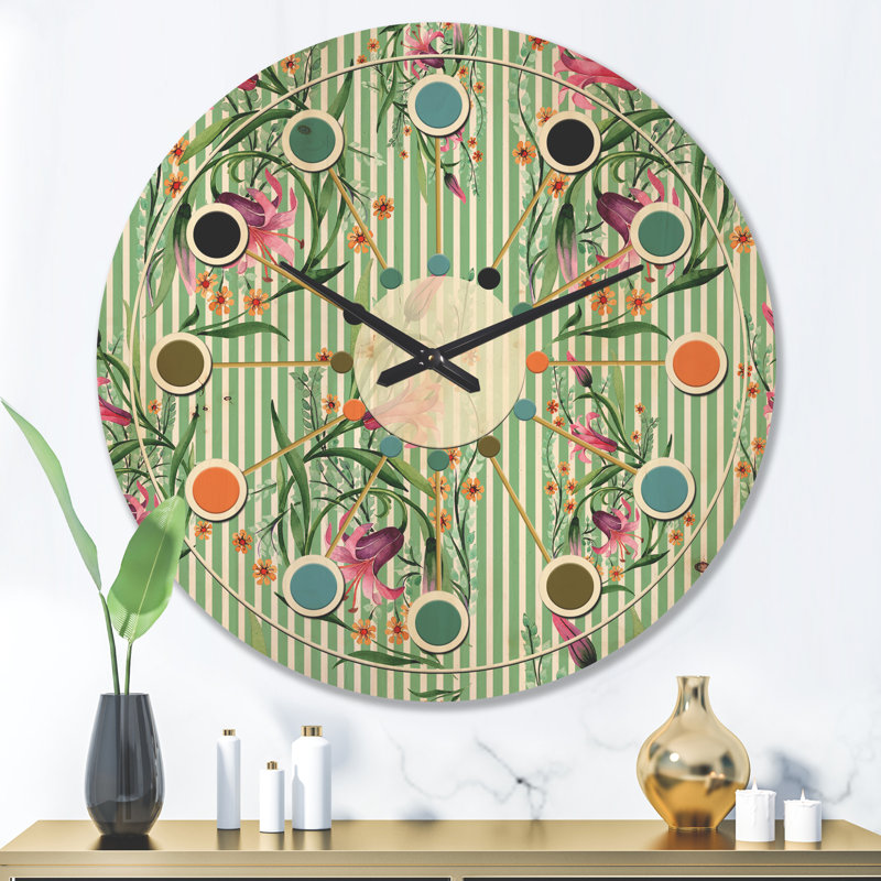 Horloge murale Floral, Très grand