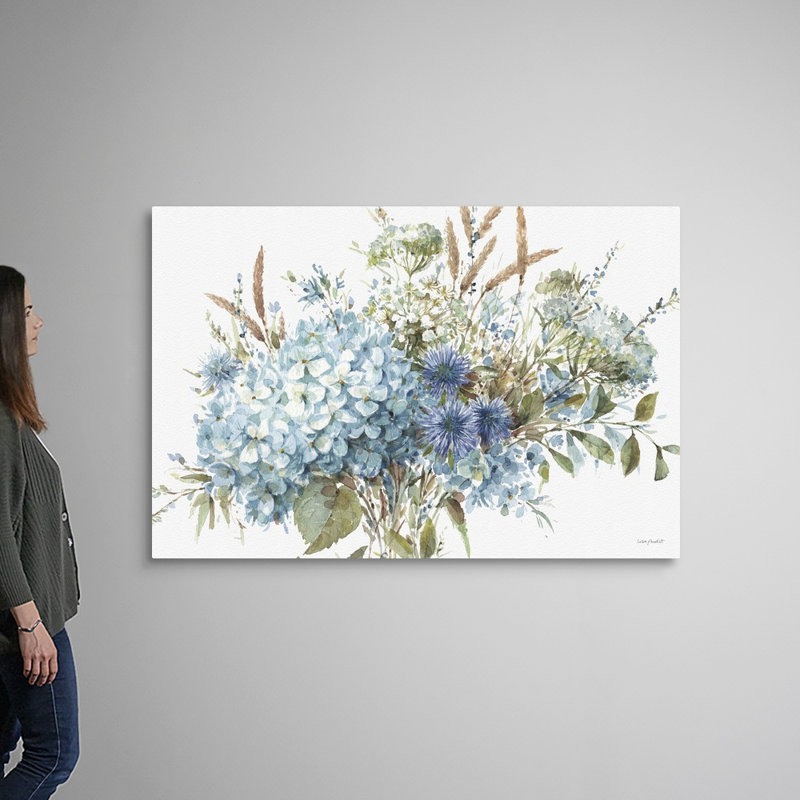 «Bohemian Blue 01 Landscape» par Lisa Audit, reproduction d'art sur toile, Toile tendue, H 40 po x l 60 po x P 1,25 po
