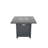 Grey 30" Fire Pit With Smoked Glass Protector - Heat Metal Top Rust- And