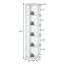 Bibliothèque de coin H 63,75 "x l 12" Darek-231230533