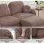Canapé 105 po en chenille de 105 po Cloud, coussins ronds et coussins de dossier matelassés exquis, pieds de cadre de base encastrés, assise de conception ergonomique, assemblage facile, canapé de siège profond pour le salon-720400897