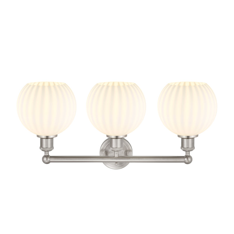 Bharata 3 - Light Dimmable Vanity Light, Satin Nickel