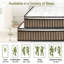 14'' Medium Plush Hybrid Mattress With Leaf Pattern Top – Gel Memory Foam & Pocket Coils-1847863618