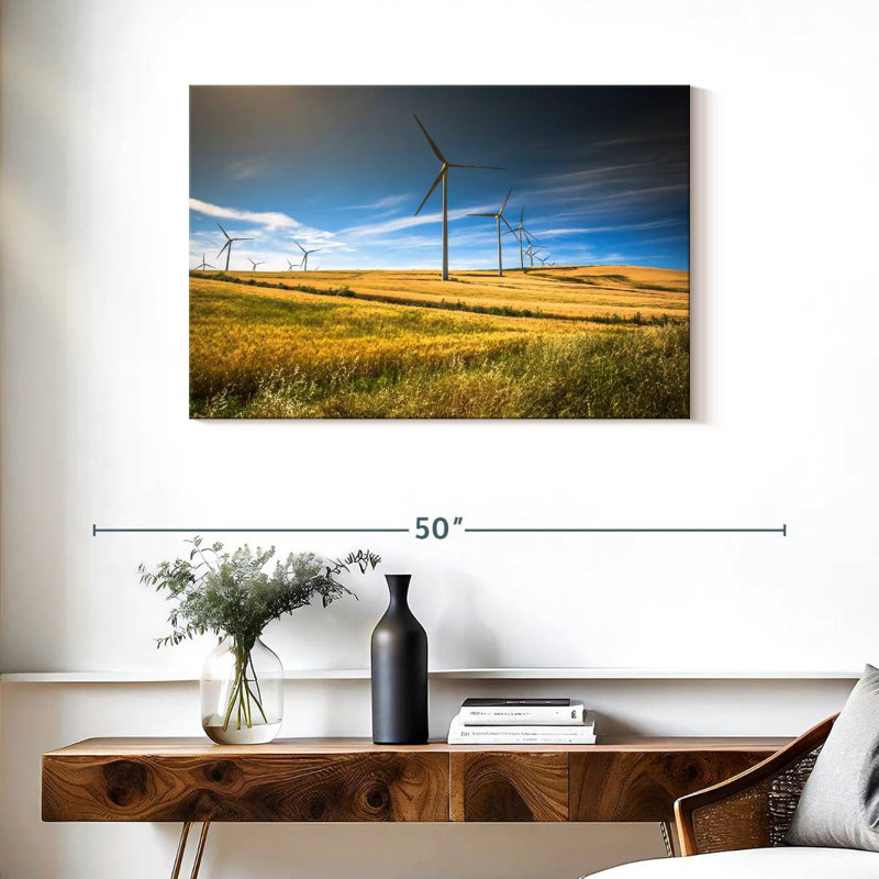 Lilie Wind Turbine Field, 24" H x 36" W