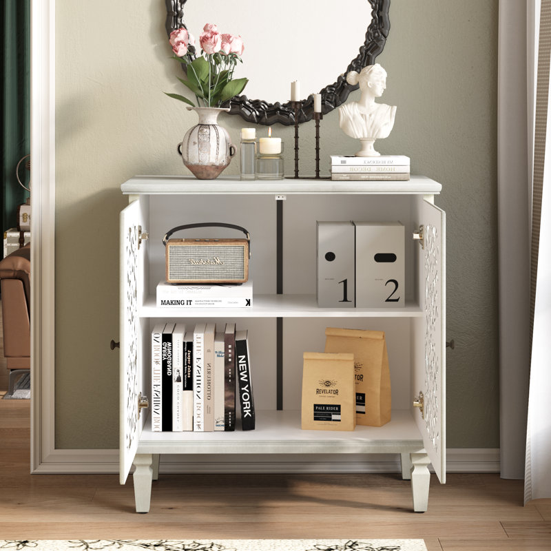 Bleron 31.5'' 2-Door Accent Cabinet Sideboard, Antique White