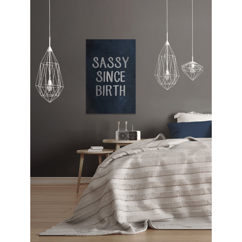 «Sassy Since Birthday», reproduction d'art texturé sur toile tendue, H 45 po x l 30 po x P 1,5 po