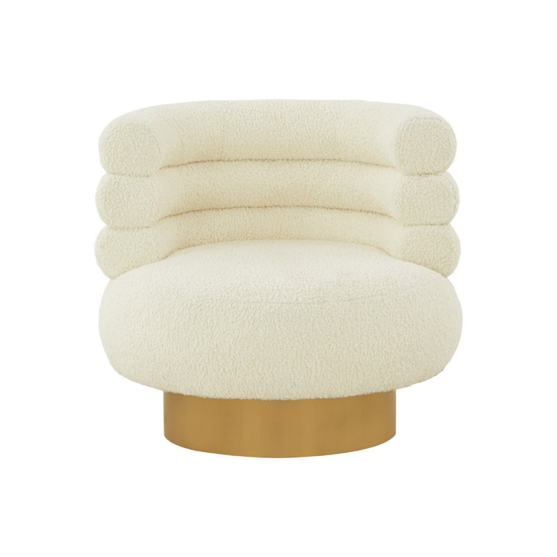 Fauteuil demi-tonneau en polyester 32,5 po