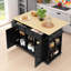 Kitchen Island With 2 Doors, 2 Drawers And Shelves-1338640757