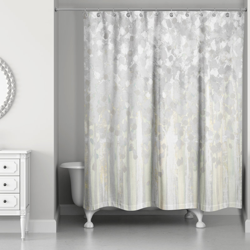 Rideau de douche Derak, Gris clair