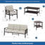 Ensemble de meubles de patio en métal 5 pièces-1131911069