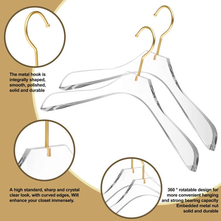 Quality Hangers Acrylic Standard Hanger for Dress/Shirt/Sweater