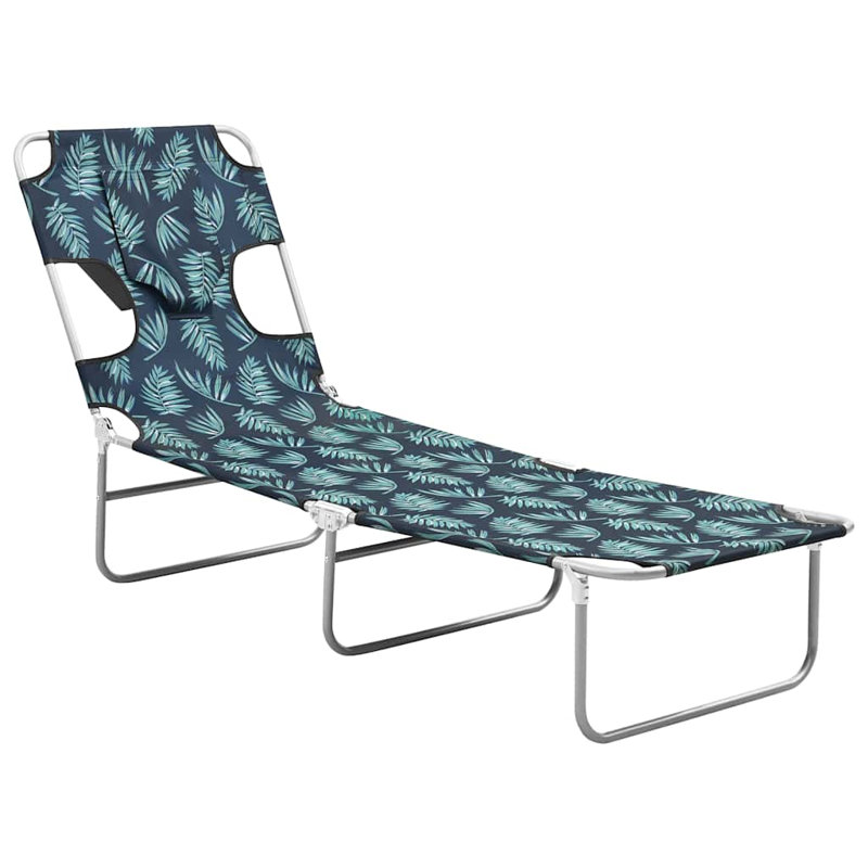  Chaise longue de jardin inclinable pliante